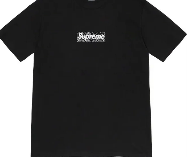 White T-shirt Black L Bandana S M Logo 19FW Cashew sleeved Bogo Blossom Box Short Tee XL 0921